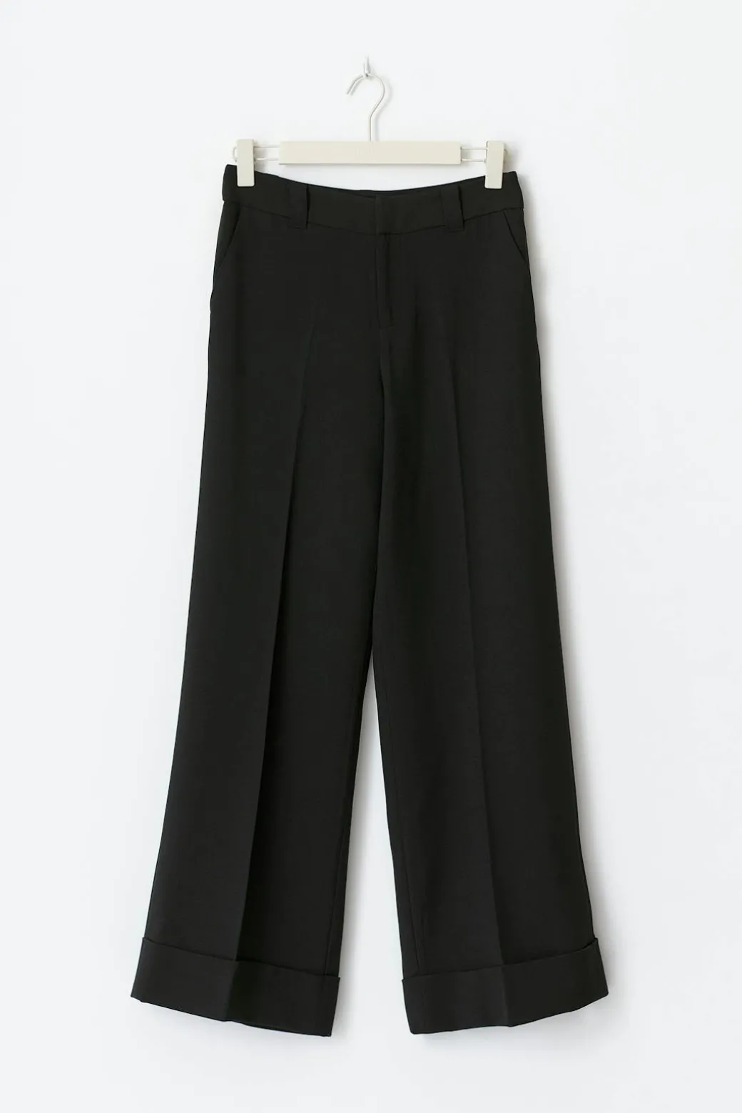 Mid waist wide trousers