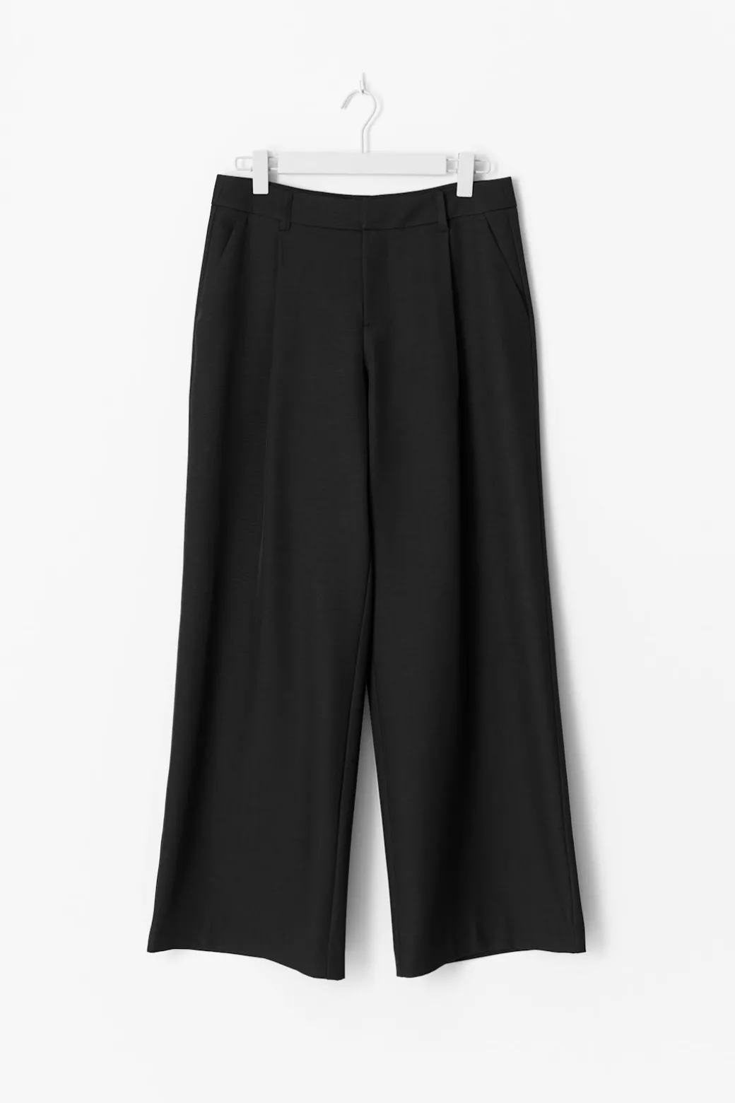 Mid wide pleated trousers