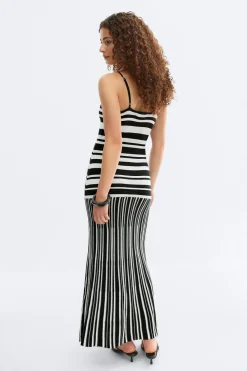 Multistripe knitted dress