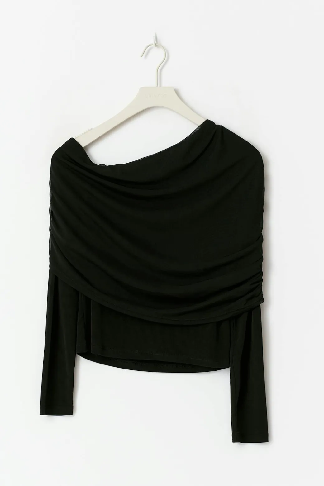 Off shoulder mesh top