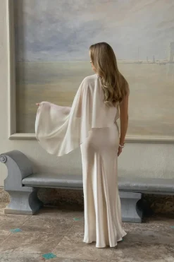 One shoulder maxi dress