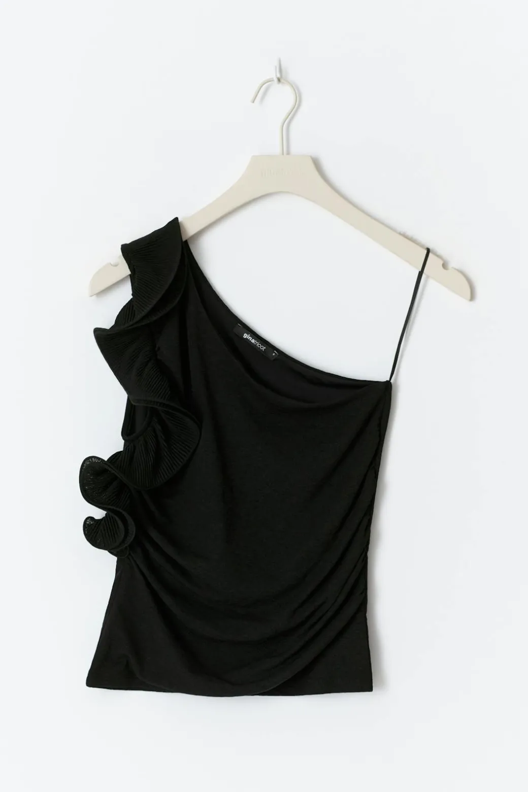 One shoulder ruffle top