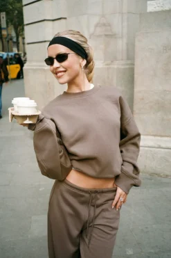Oversized crew neck sweater