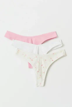 3-pack cotton thong