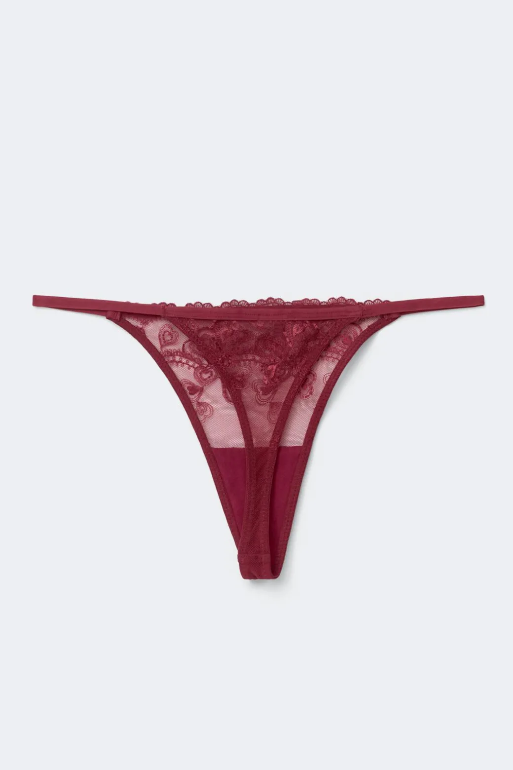 2-pack embroidery lace thong