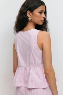 Peplum tie top