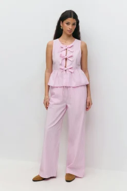Peplum tie top