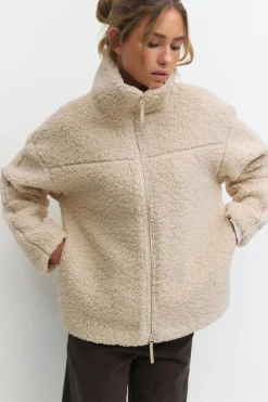 Pile zip jacket