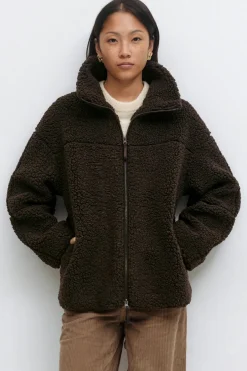 Pile zip jacket