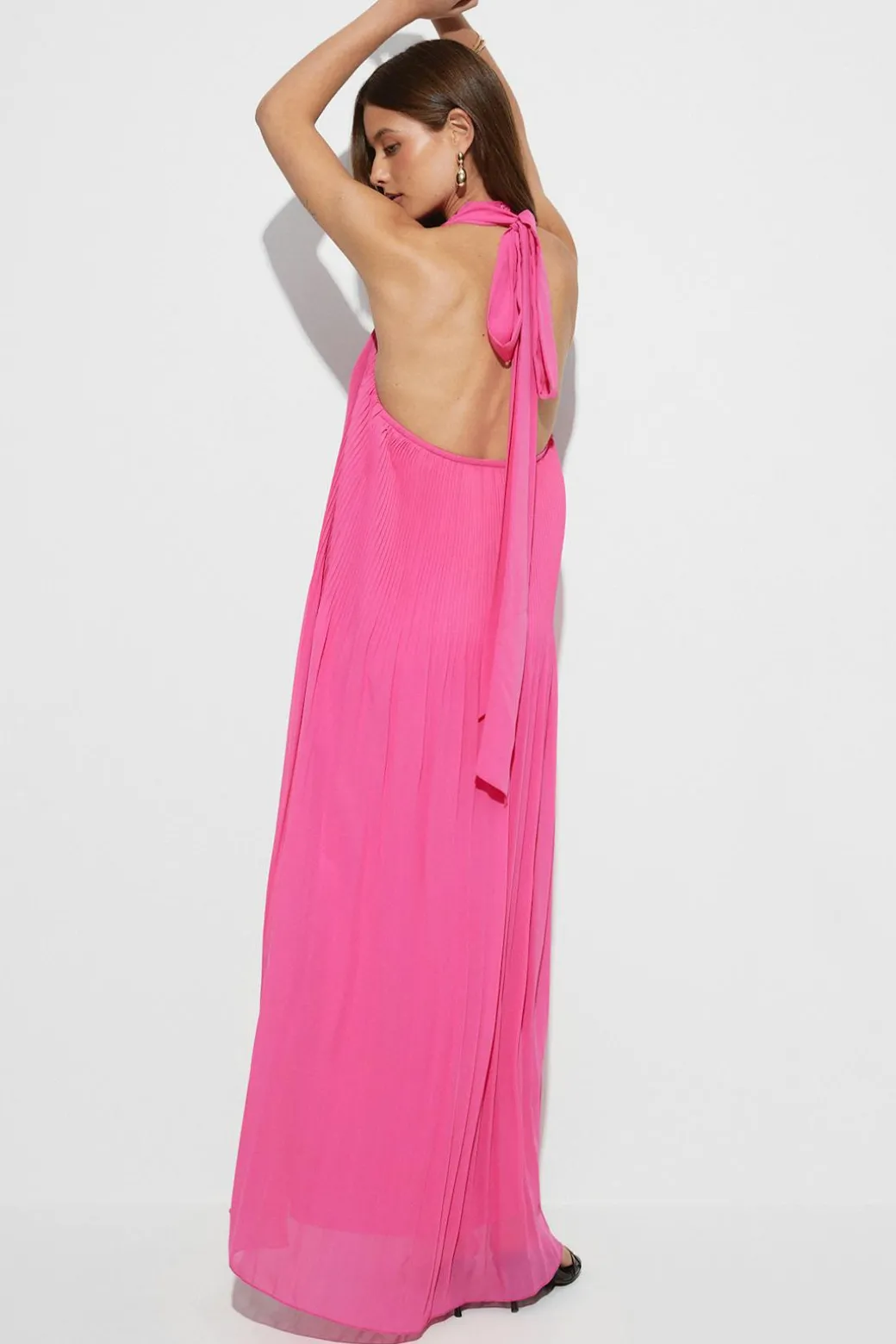 Pleated maxi dress