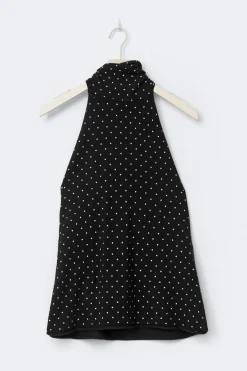Polka dot knitted top