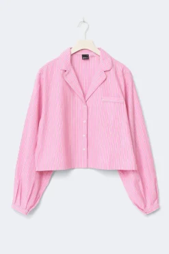 Poplin pyjamas shirt