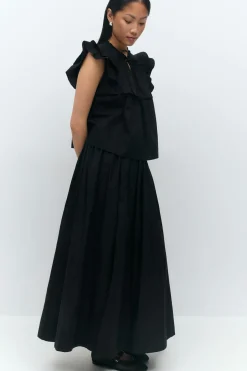 Poplin skirt