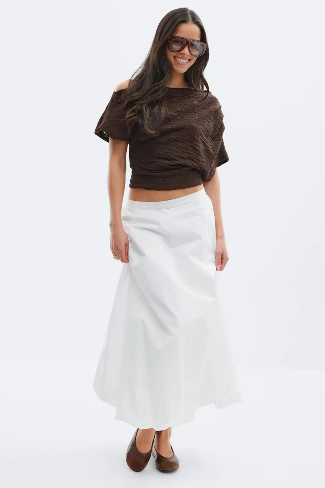Poplin skirt