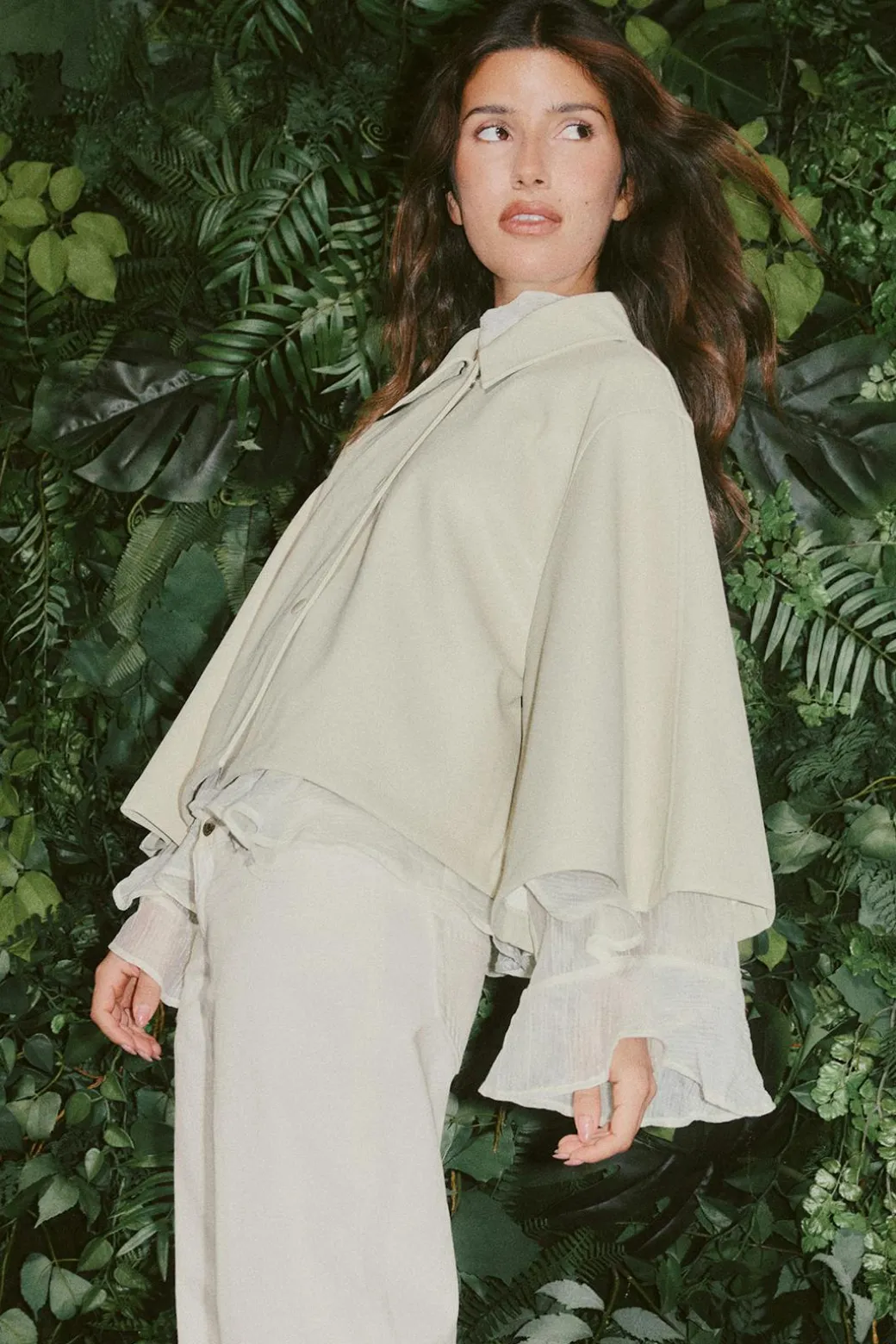 Pu cape jacket