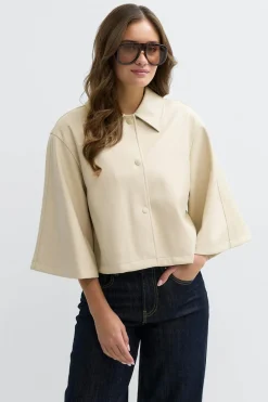 Pu cape jacket