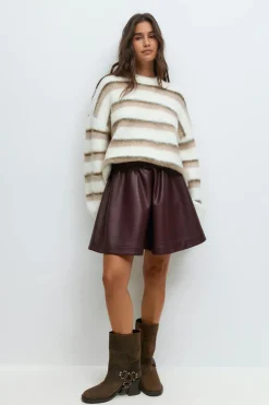 Pu mini skirt