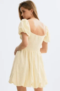 Puff sleeve mini dress