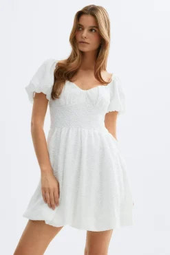 Puff sleeve mini dress