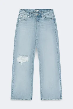 Rebel low wide petite jeans