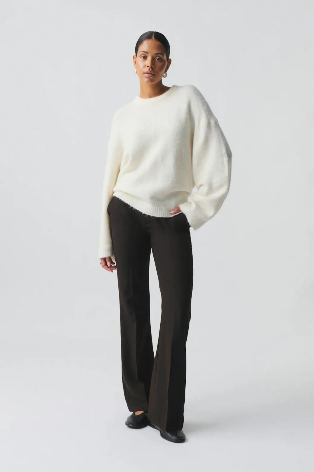 Relaxed bootcut trousers