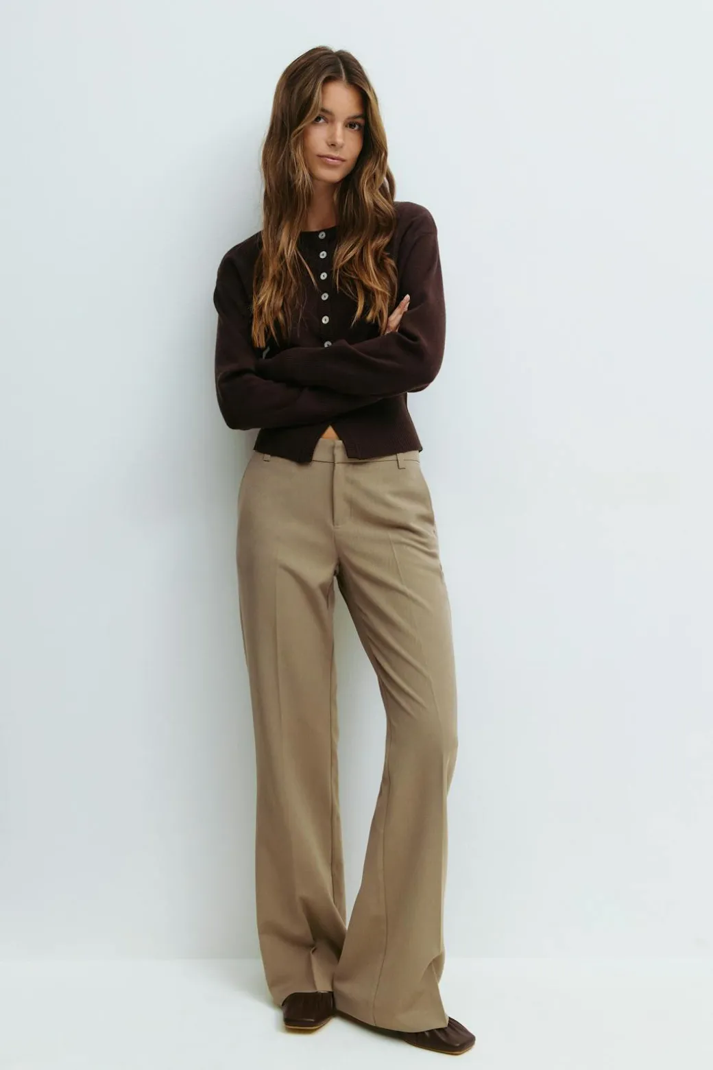 Relaxed bootcut trousers