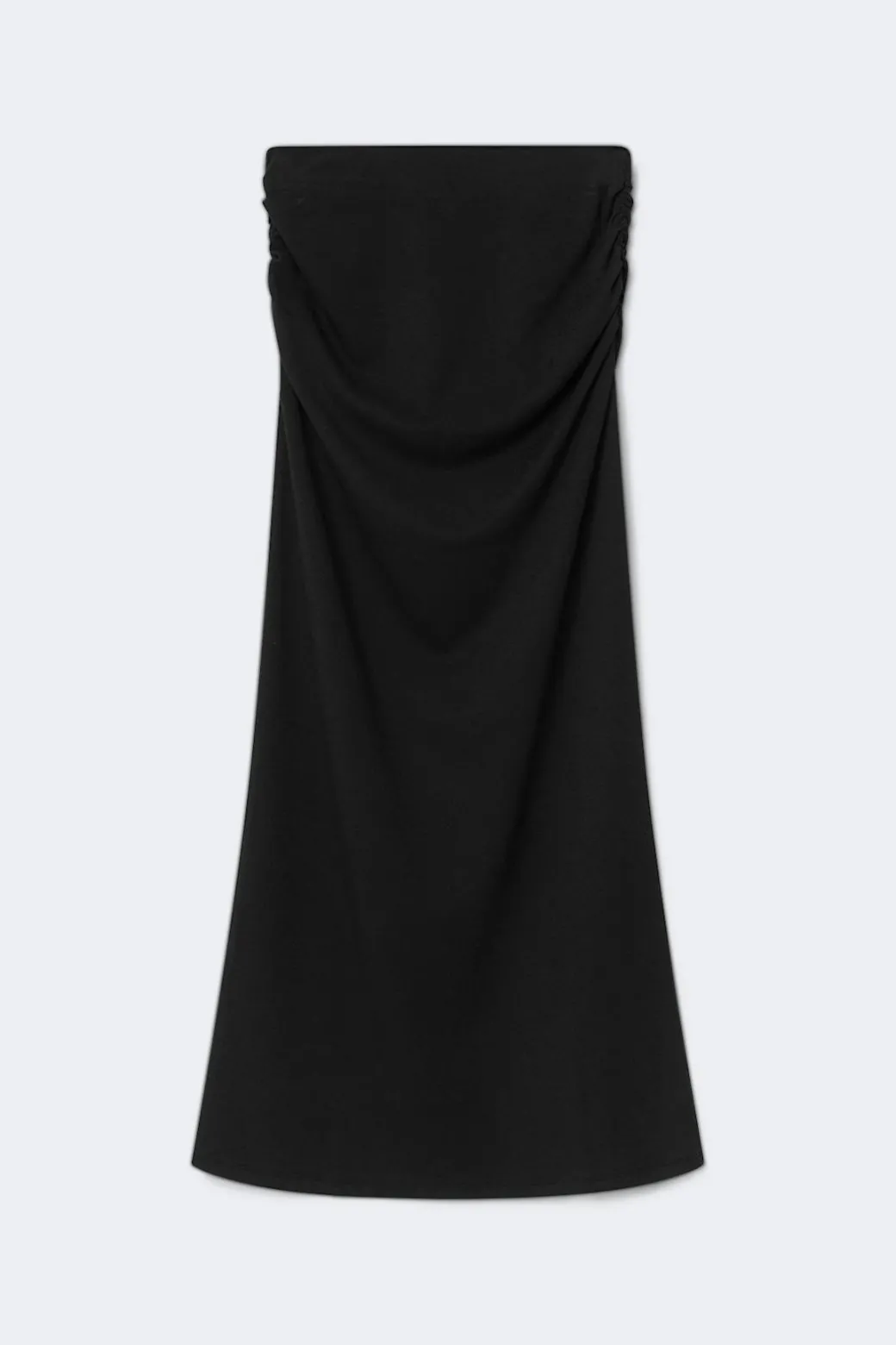 Ruched maxi skirt
