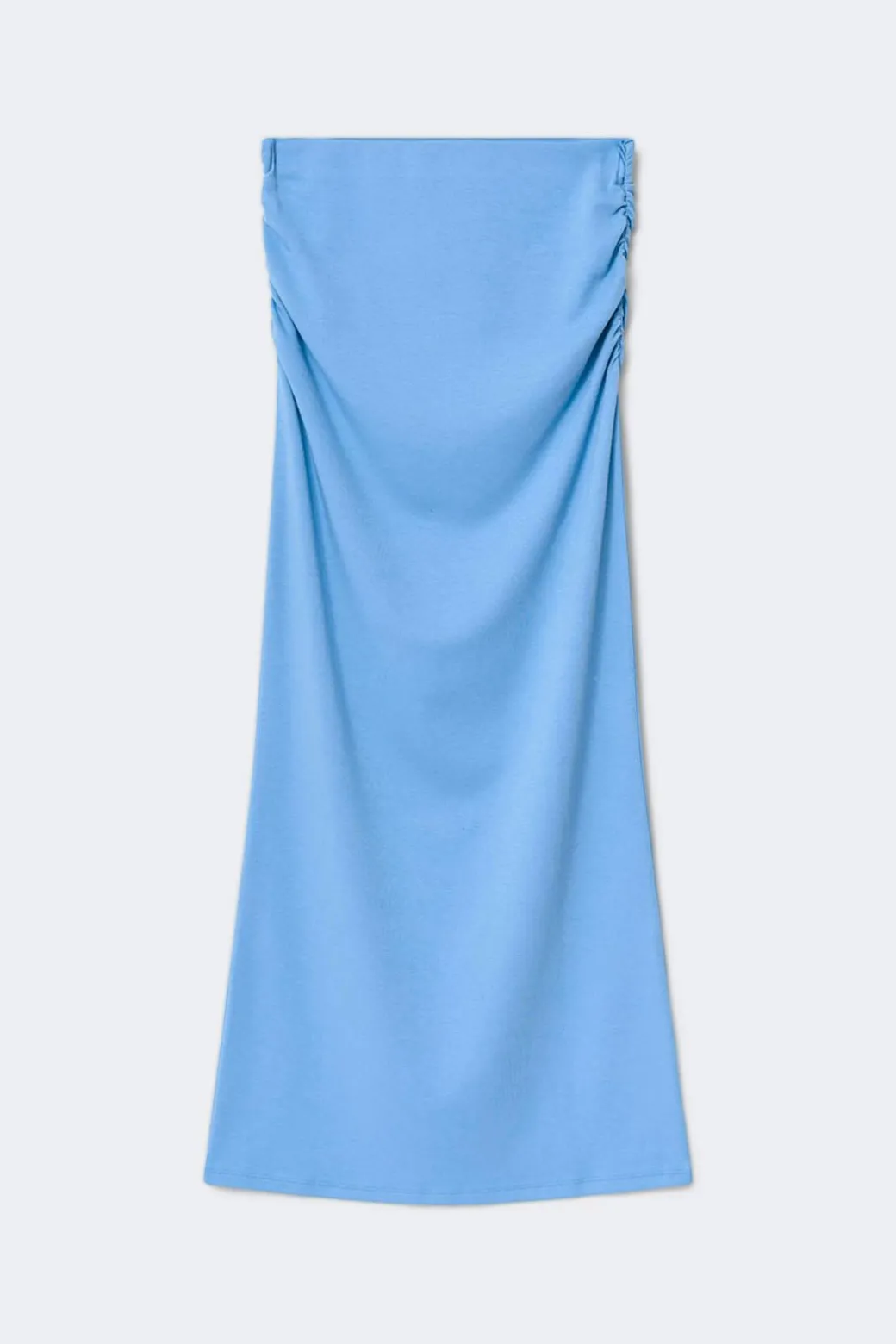 Ruched maxi skirt