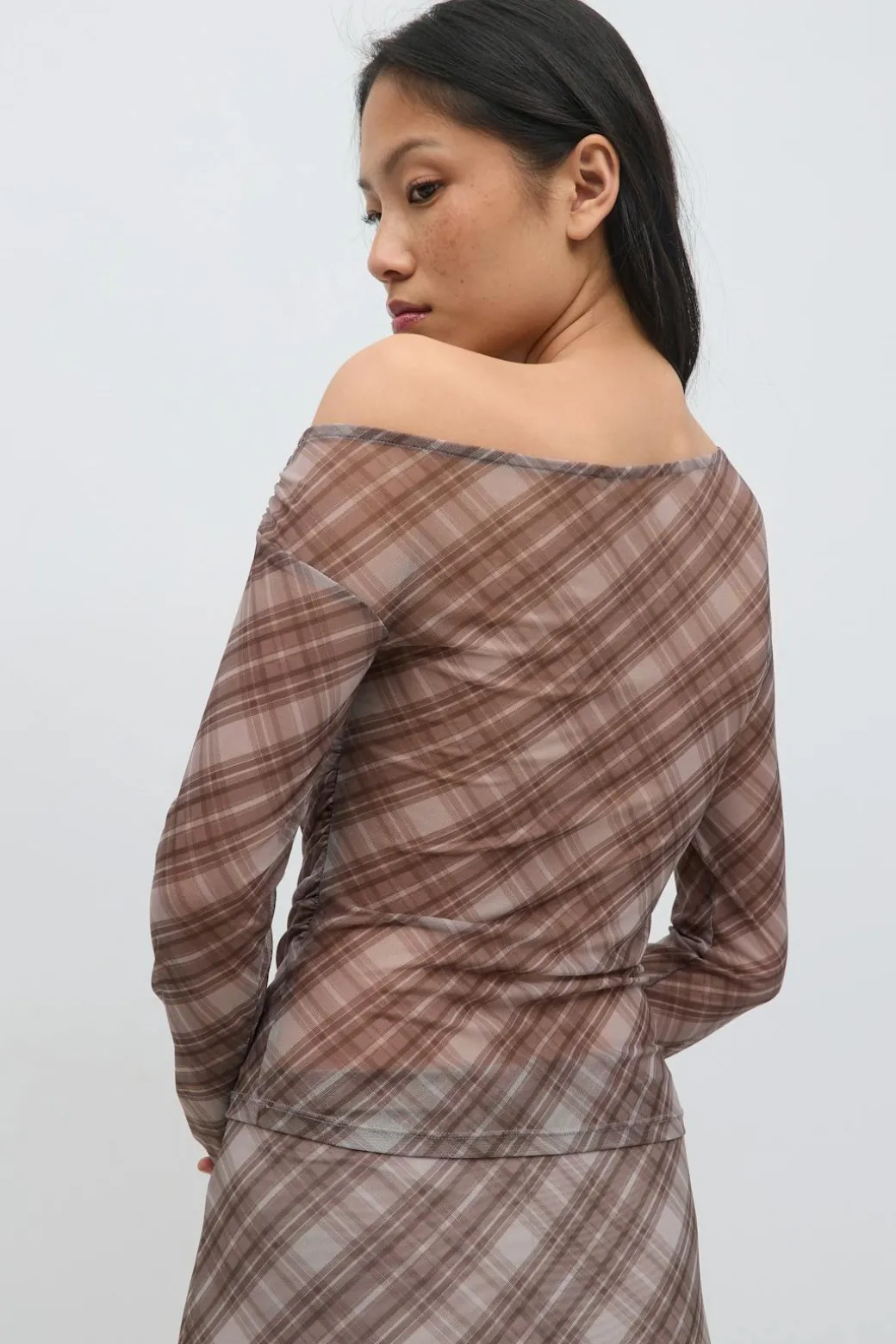 Ruched mesh top