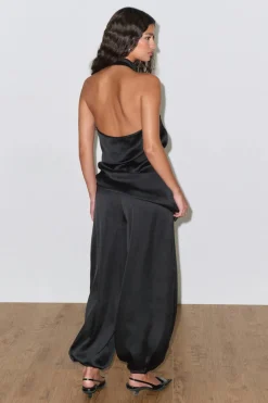 Satin balloon trousers