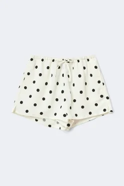 Satin drawstring shorts