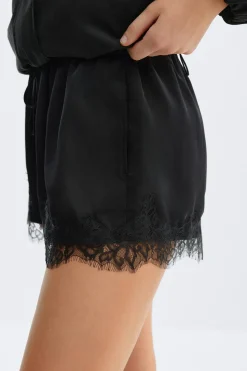 Satin lace shorts