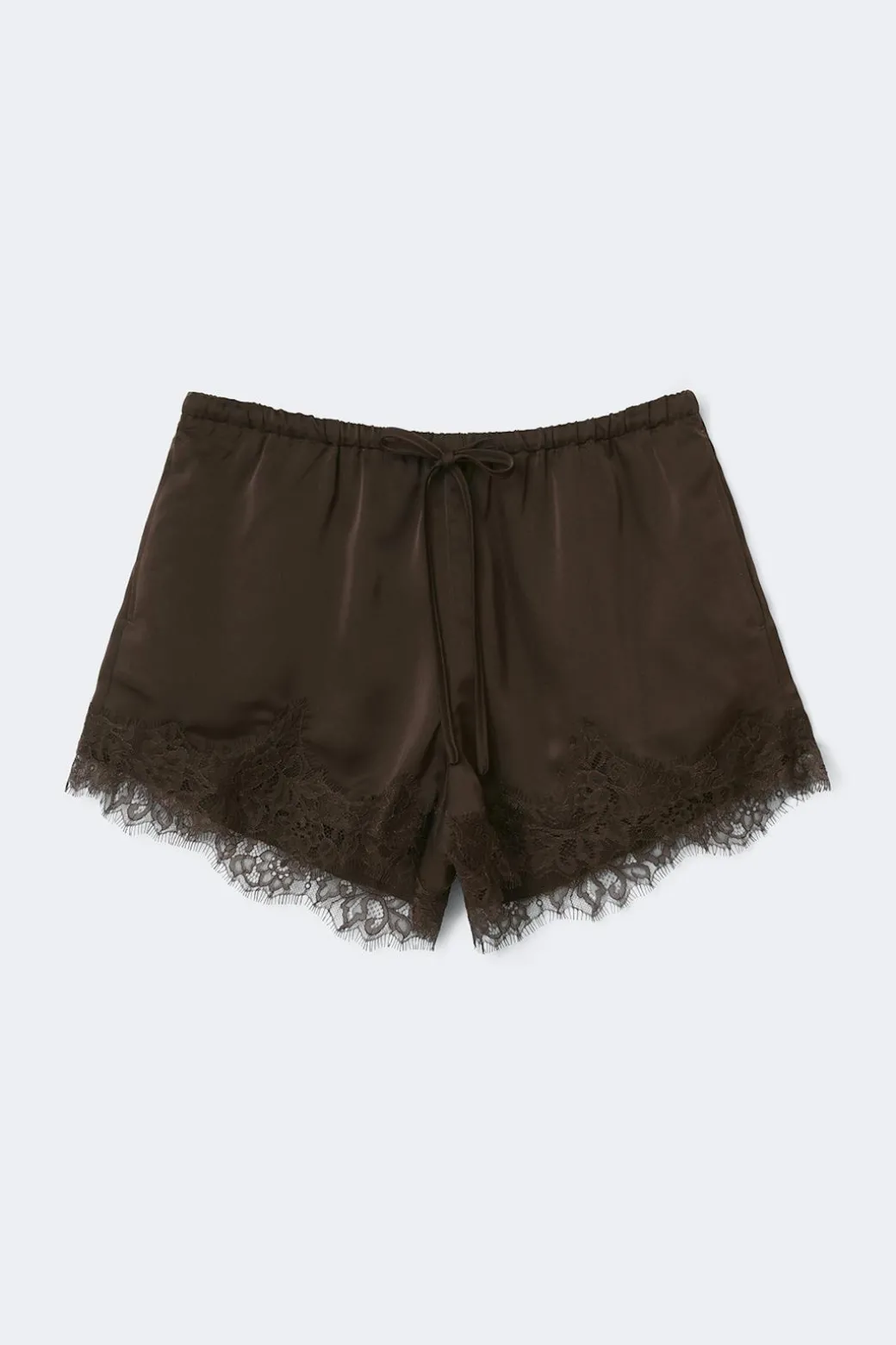 Satin lace shorts