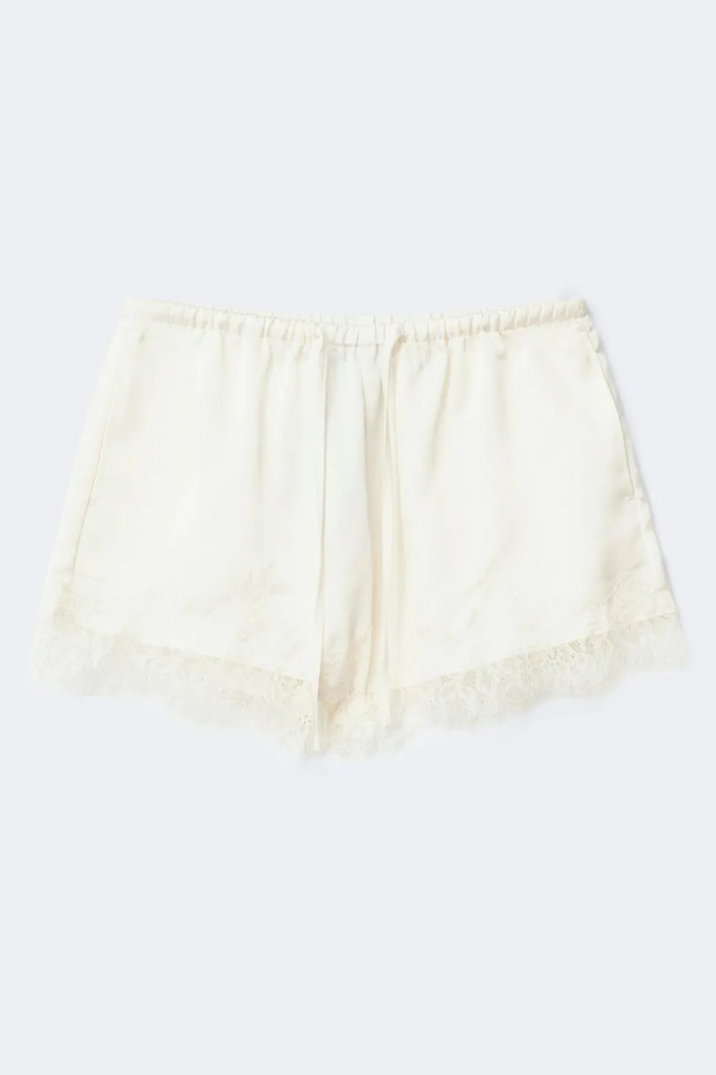 Satin lace shorts