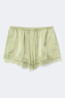 Satin lace shorts