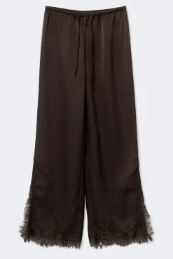 Satin lace trousers