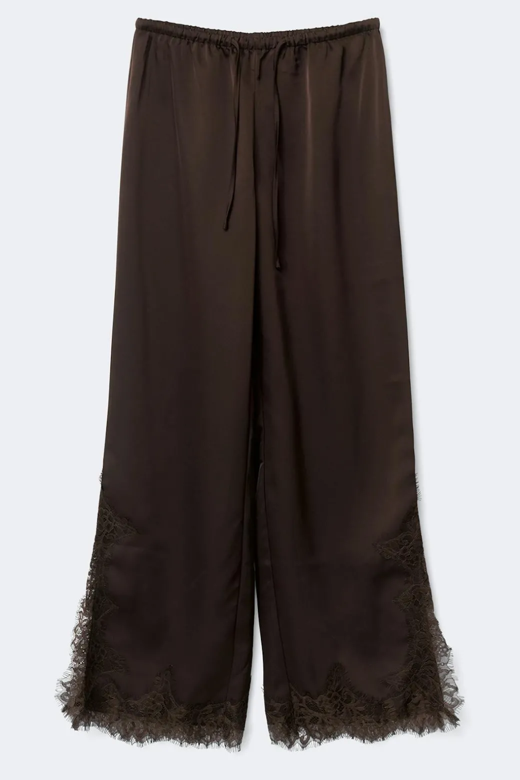 Satin lace trousers