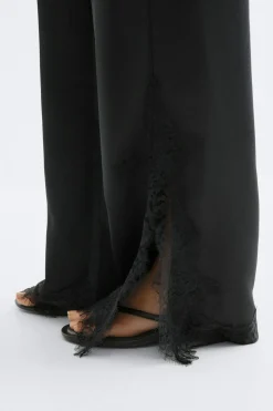 Satin lace trousers
