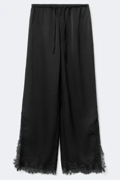 Satin lace trousers