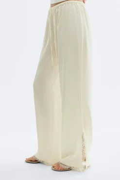 Satin lace trousers