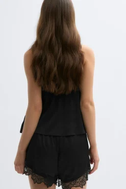Satin loungewear shorts