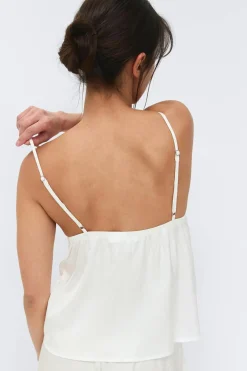 Satin loungewear singlet