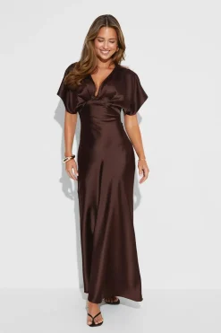 Satin maxi dress