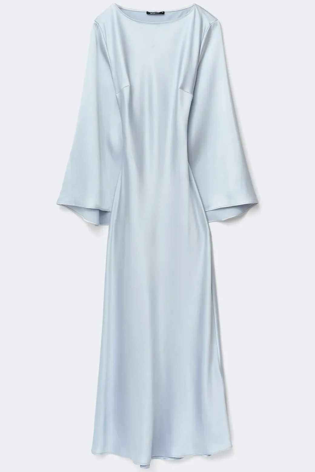 Satin wide sleeve maxi dress