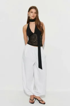 Scarf halterneck top