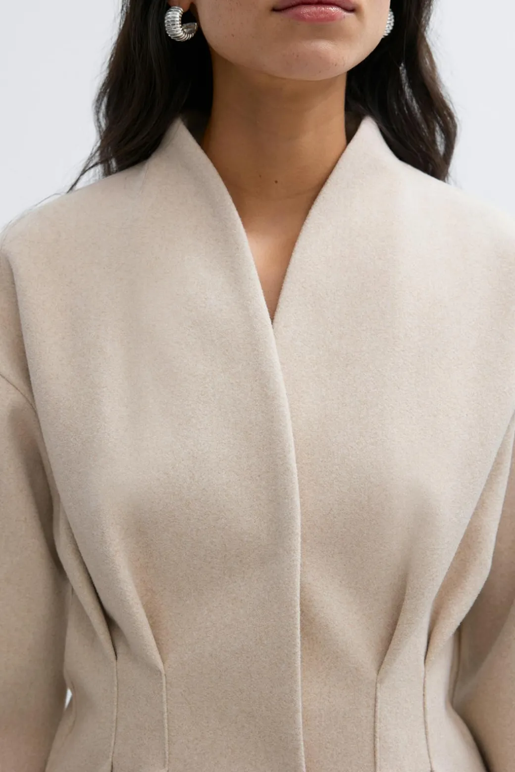 Sculpted felt jacket