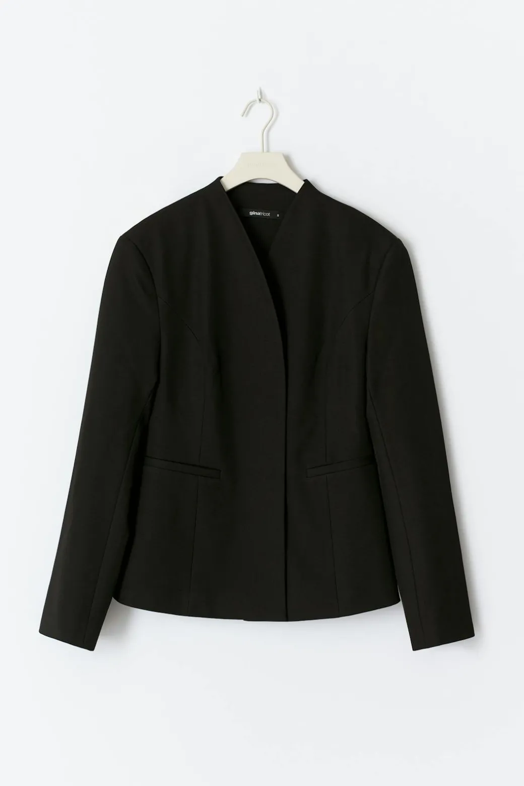 Shaped high neck blazer