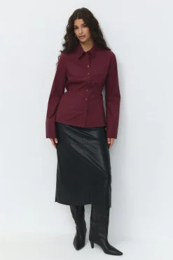Shaped tie blouse