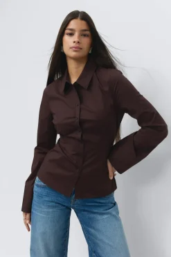 Shaped tie blouse