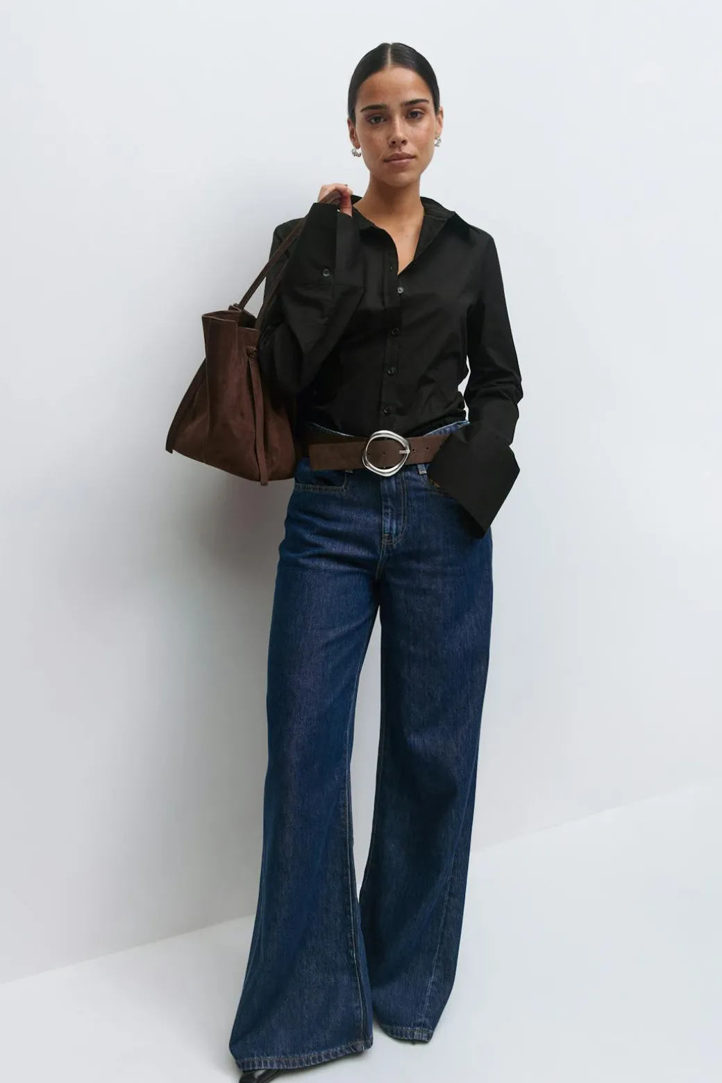 Shaped tie blouse